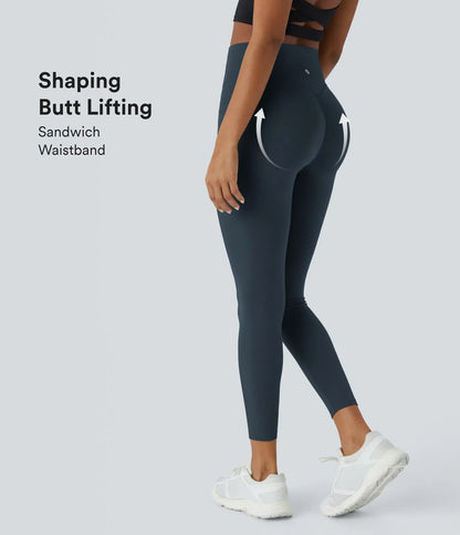 UltraSculpt High Waisted Tummy Control Pocket Shaping Training Leggings